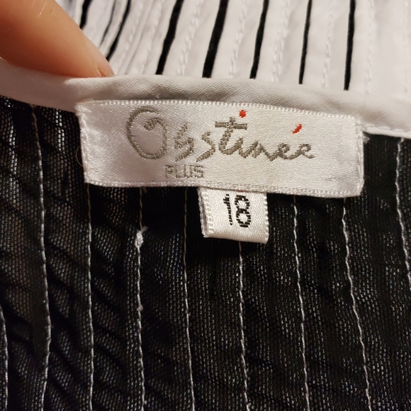 obstinee blouse black and white size 18 - Picture 6 of 6